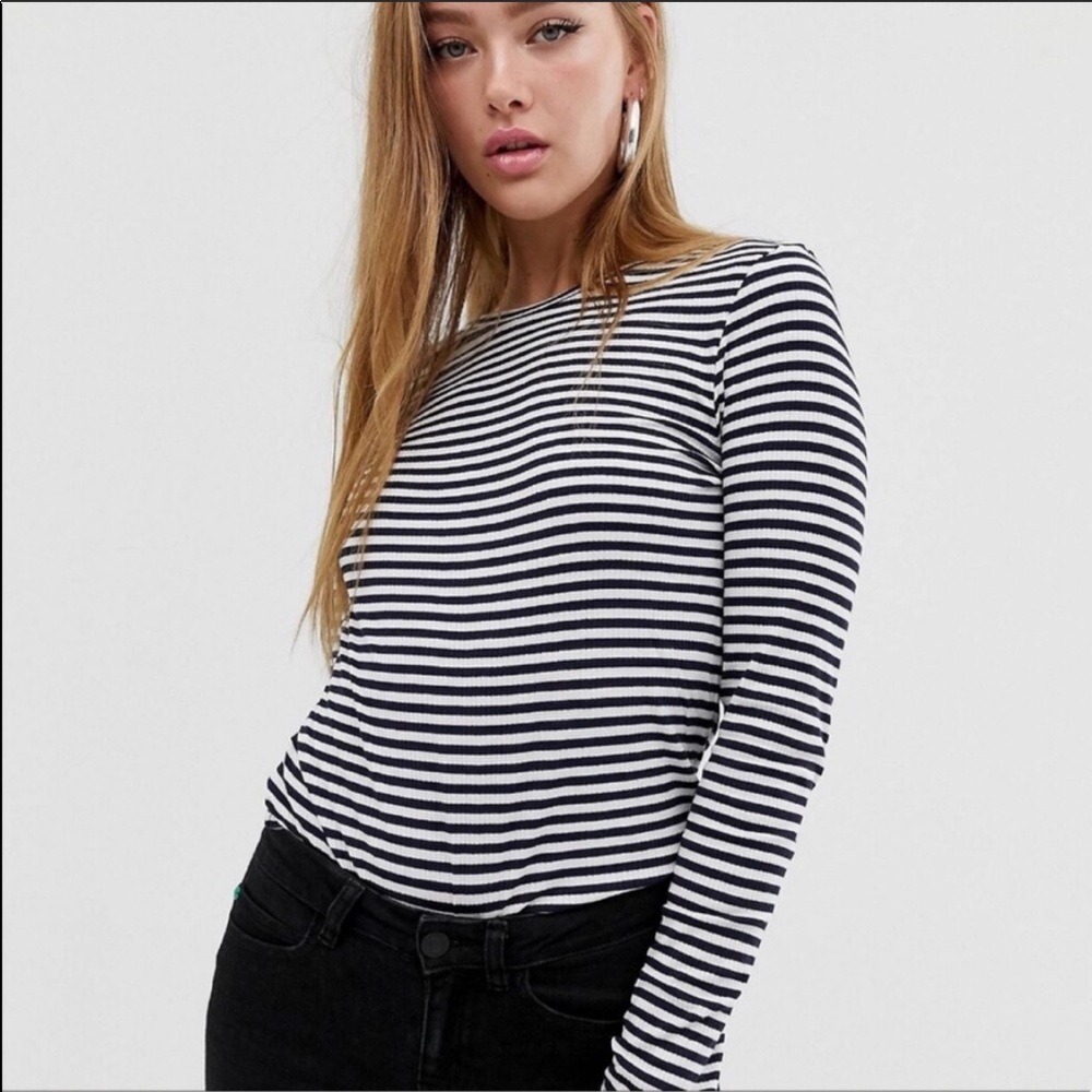 Noisy May (ASOS) Stripe Long Sleeve T-Shirt